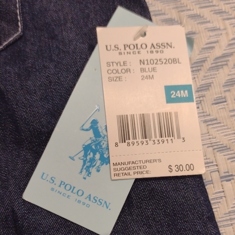 U.S. Polo Assn. Dark Blue Kids Romper - Picture 4 of 9